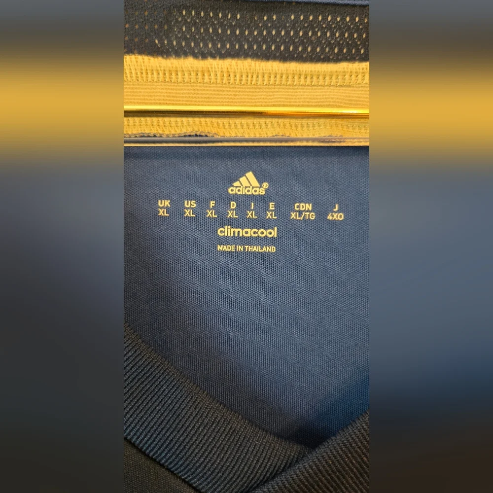 Adidas Climalite Men's Navy Blue Striped Argentina Soccer Jersey - Picture 4 of 8